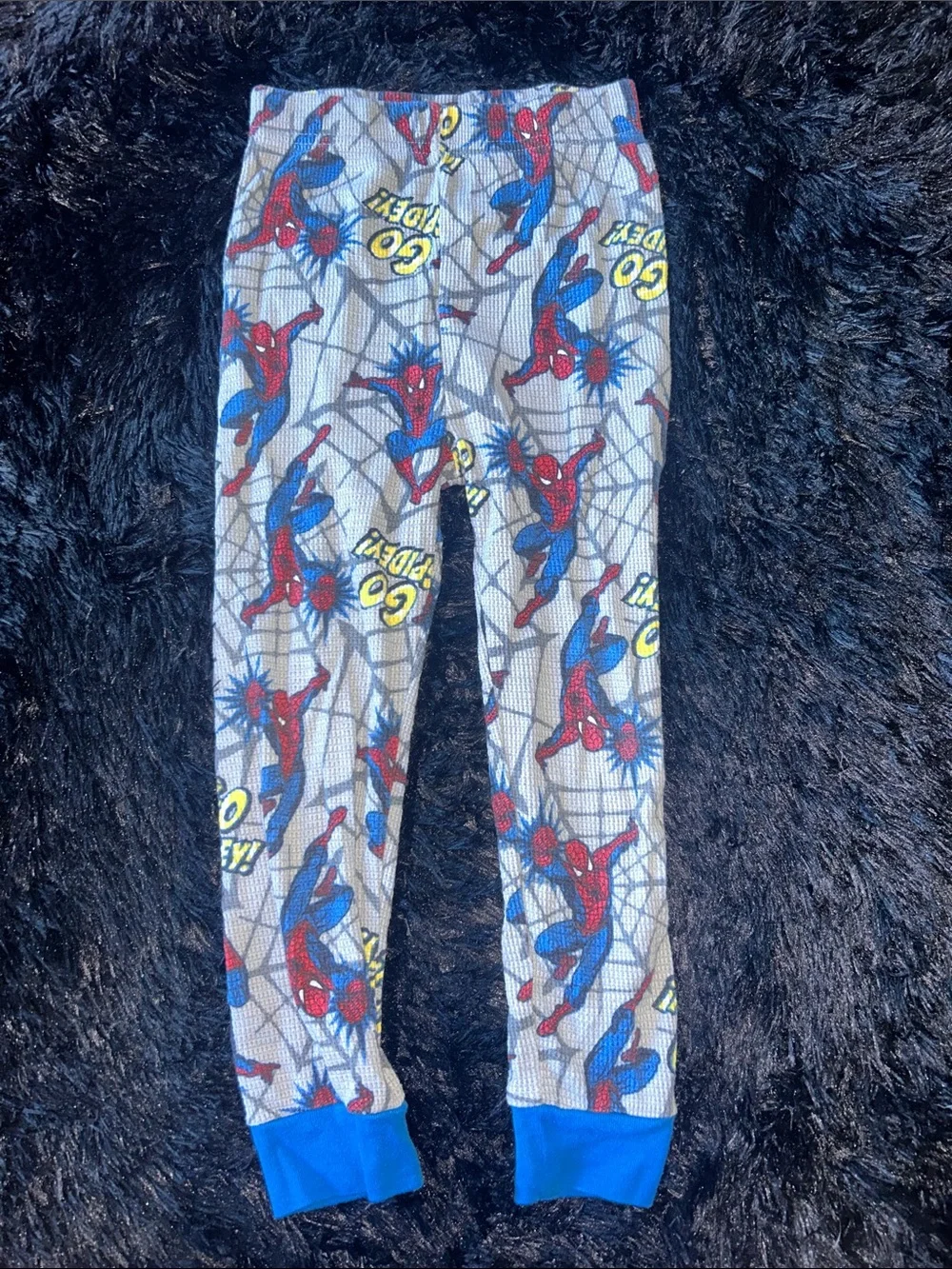 Kids Spider Hero Gray & Blue Pajama Pants